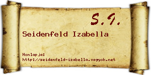 Seidenfeld Izabella névjegykártya